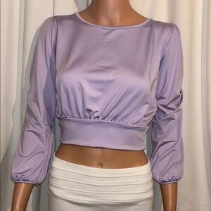 Lavender Size S Long Sleeve Women's Top